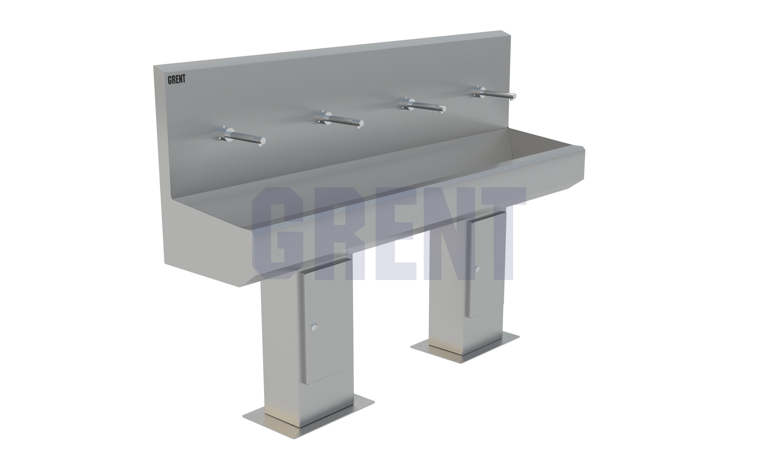 Умывальник 4-секционный на стойке GRENT-S-04