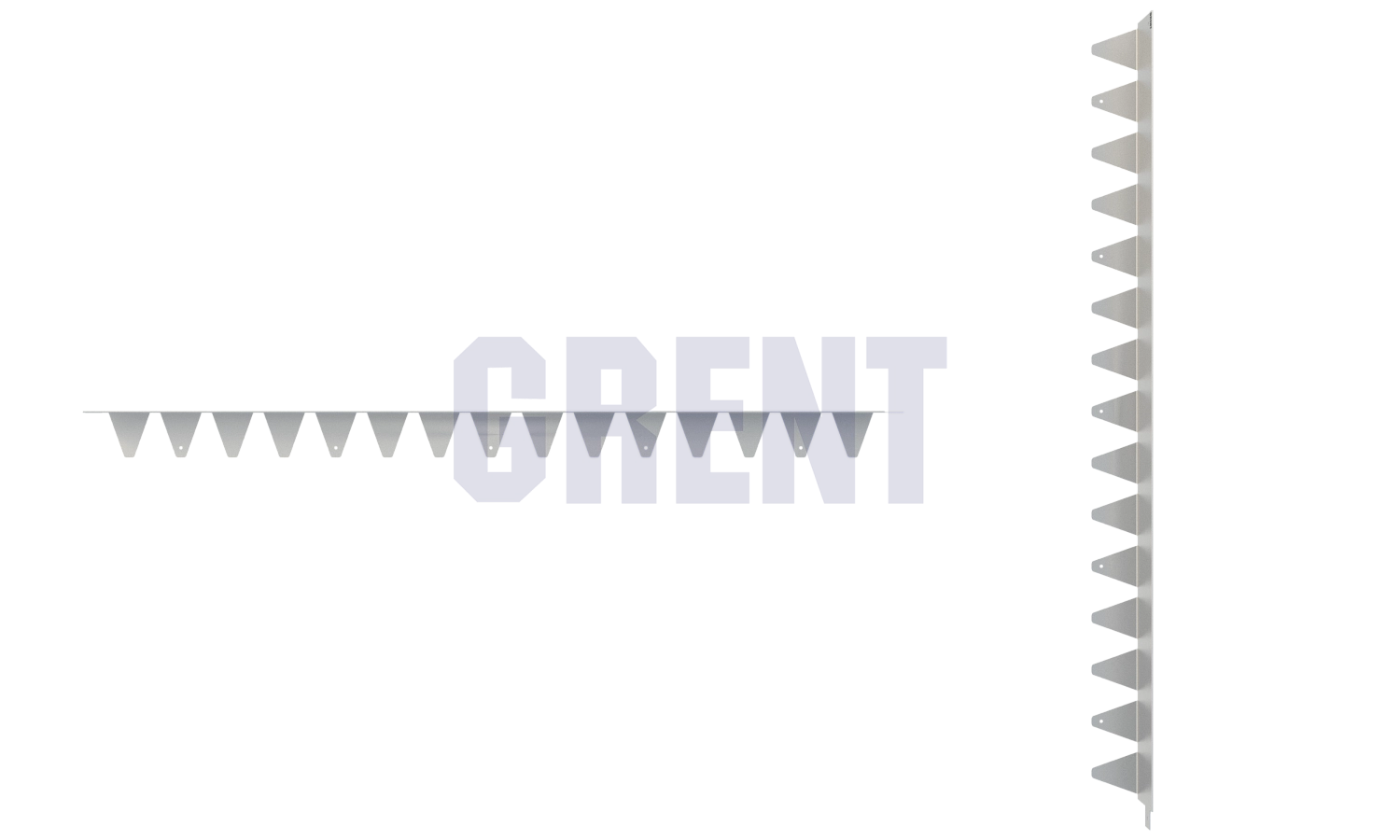 Бордюр стальной GRENT BR L-образный 1200*100, 1,5, оцинкованный