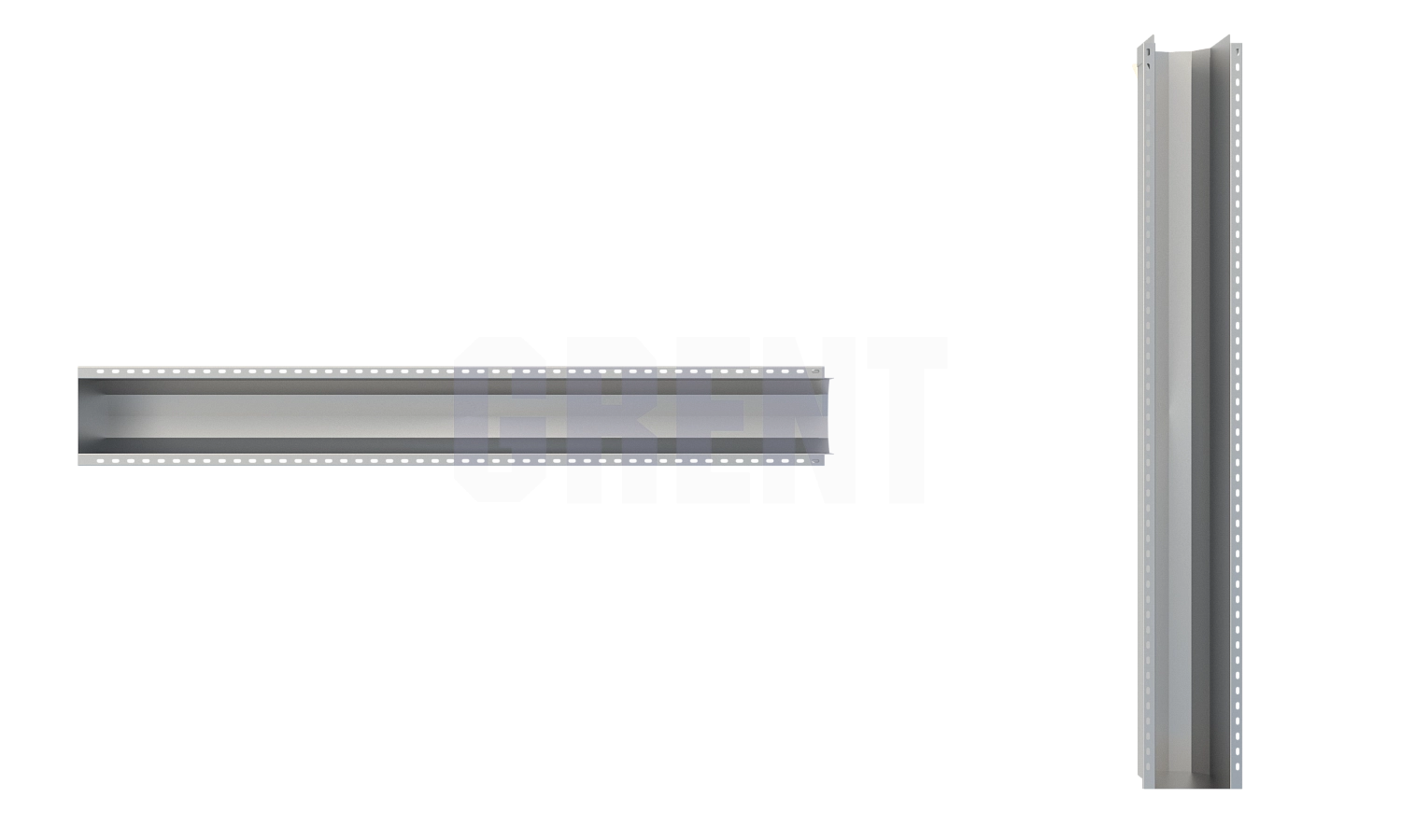 Лоток водоотводный мостовой GRENT MosT подвесной 250 торцевой