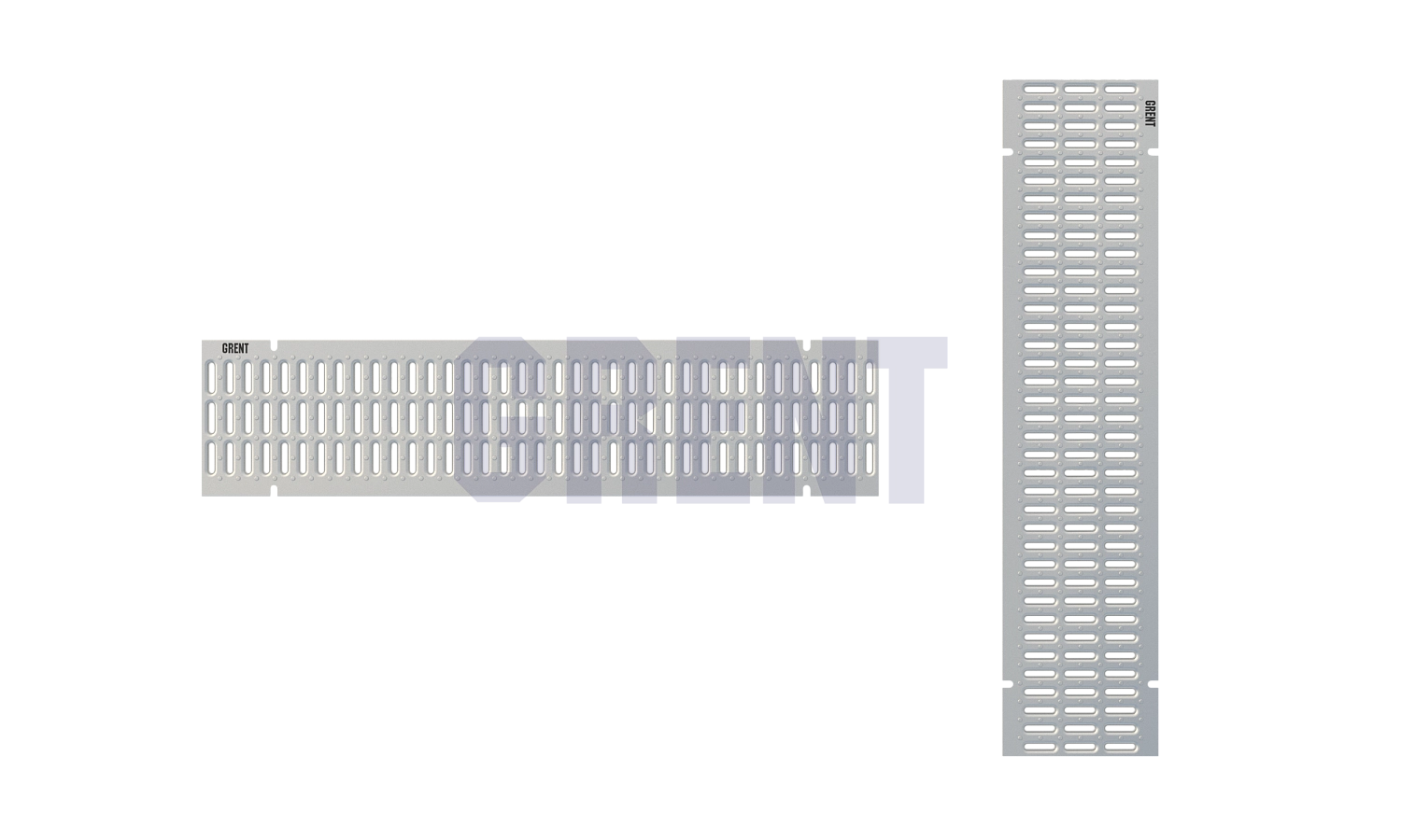 Штампованная решетка водоотводная из оцинкованной стали GRENT PlasT 200