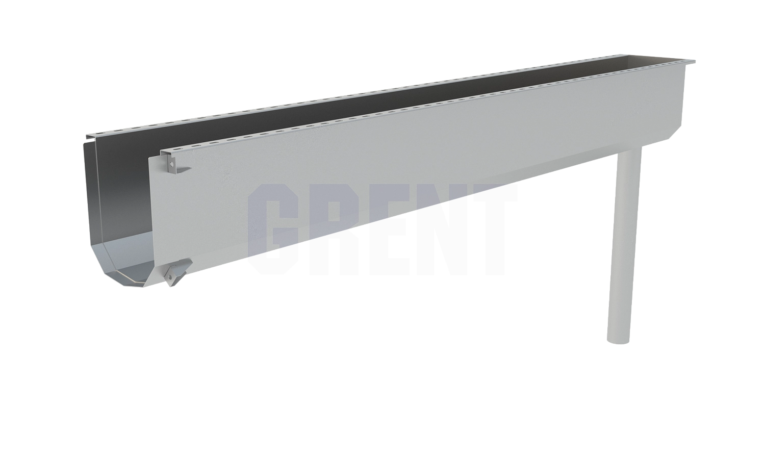 Лоток водоотводный мостовой GRENT MosT подвесной 350 выпускной торцевой