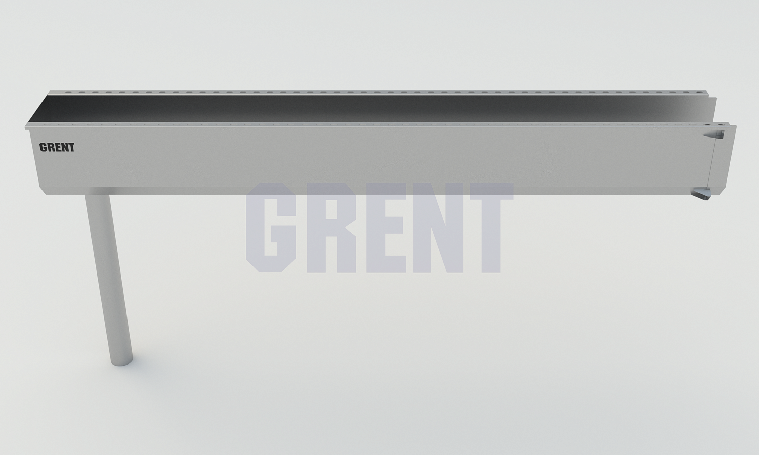 Лоток водоотводный мостовой GRENT MosT подвесной 200 выпускной торцевой