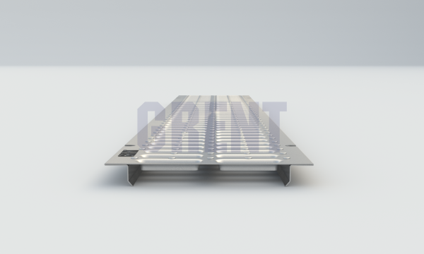 Штампованная решетка водоотводная из оцинкованной стали GRENT PlasT 150