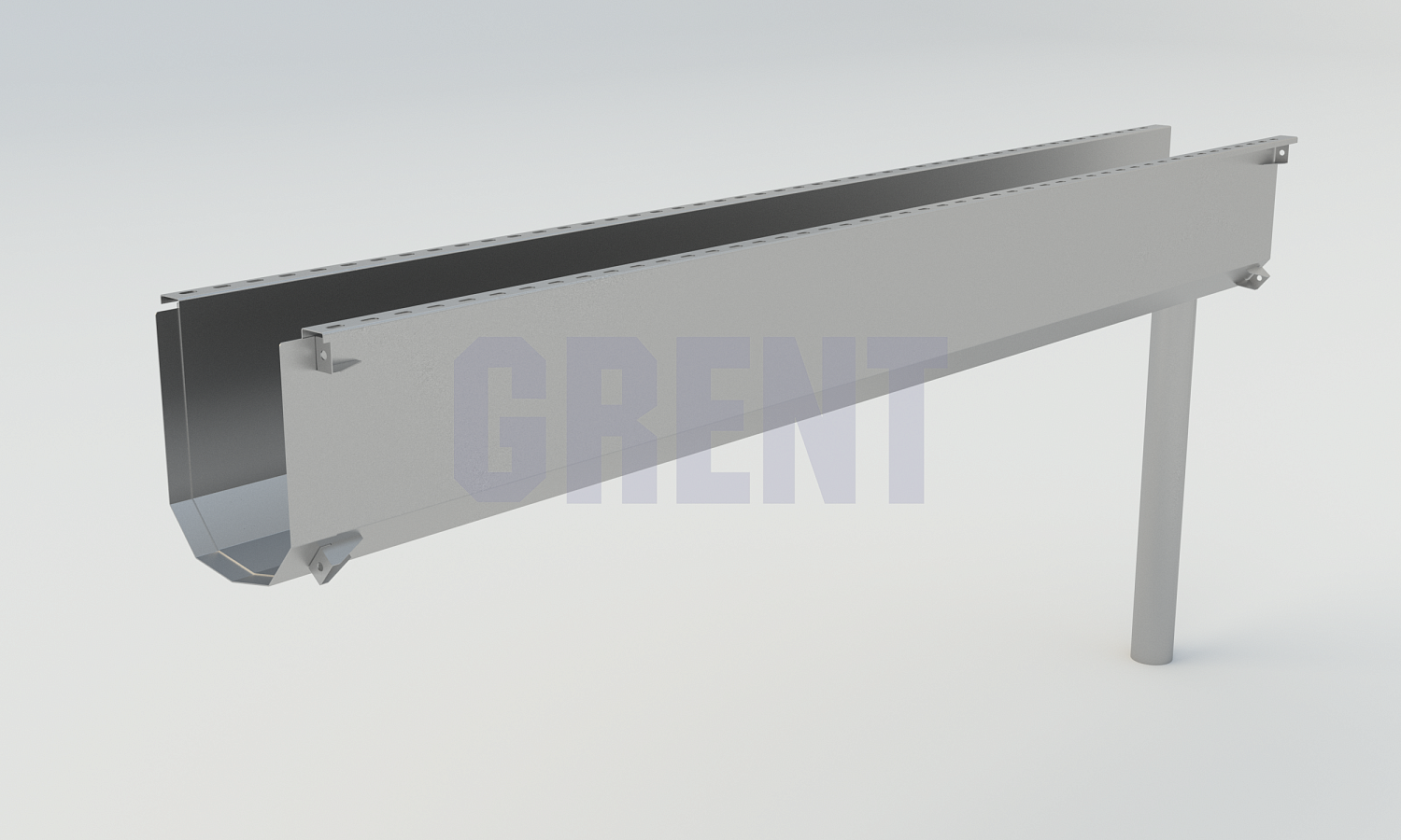 Лоток водоотводный мостовой GRENT MosT подвесной 200 выпускной